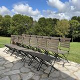 Lot de 14 chaises pliantes en métal AM-PM
