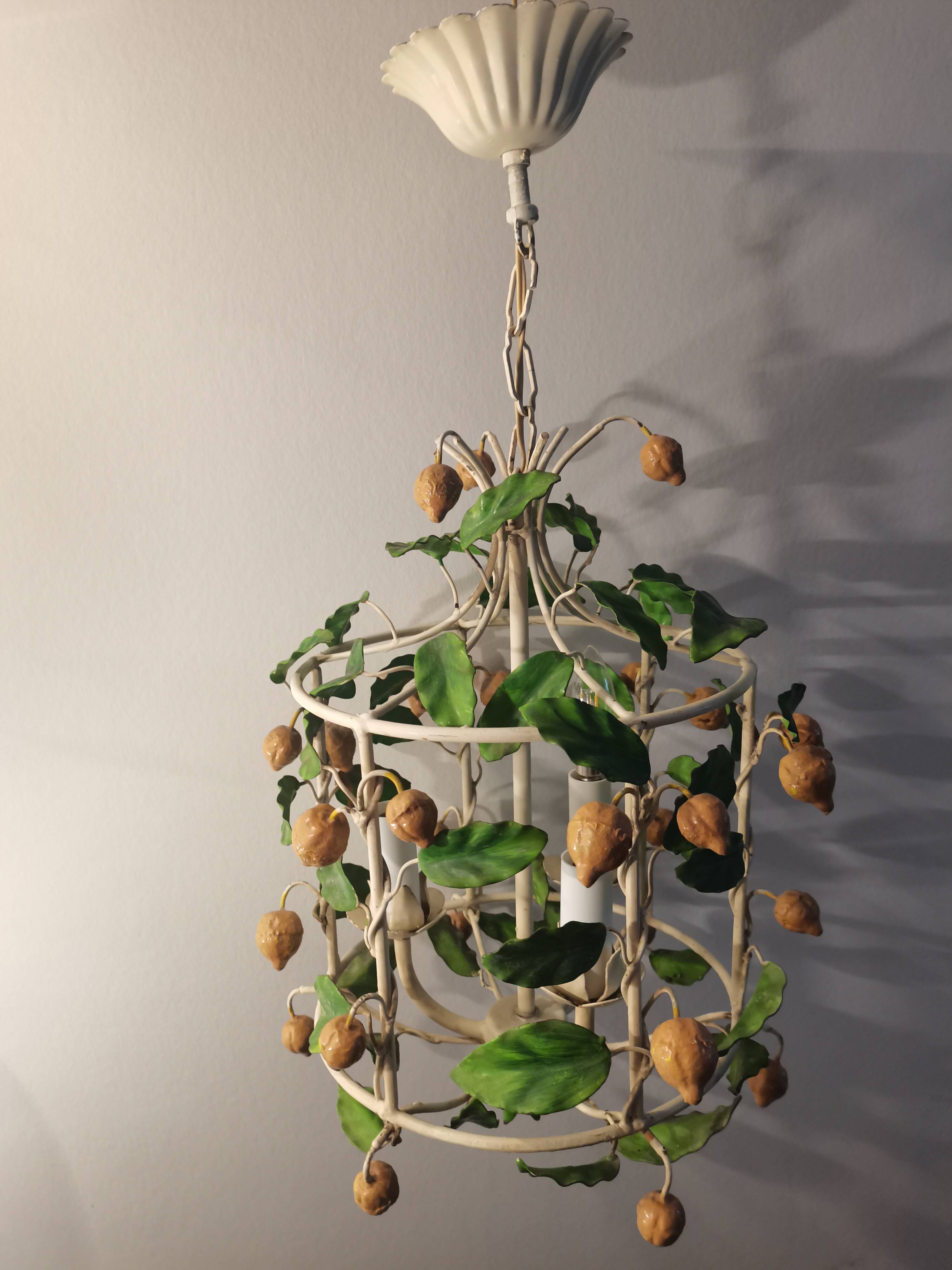Italian Toleware chandelier from the 1960s
