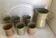 Jug and its vintage stoneware glasses