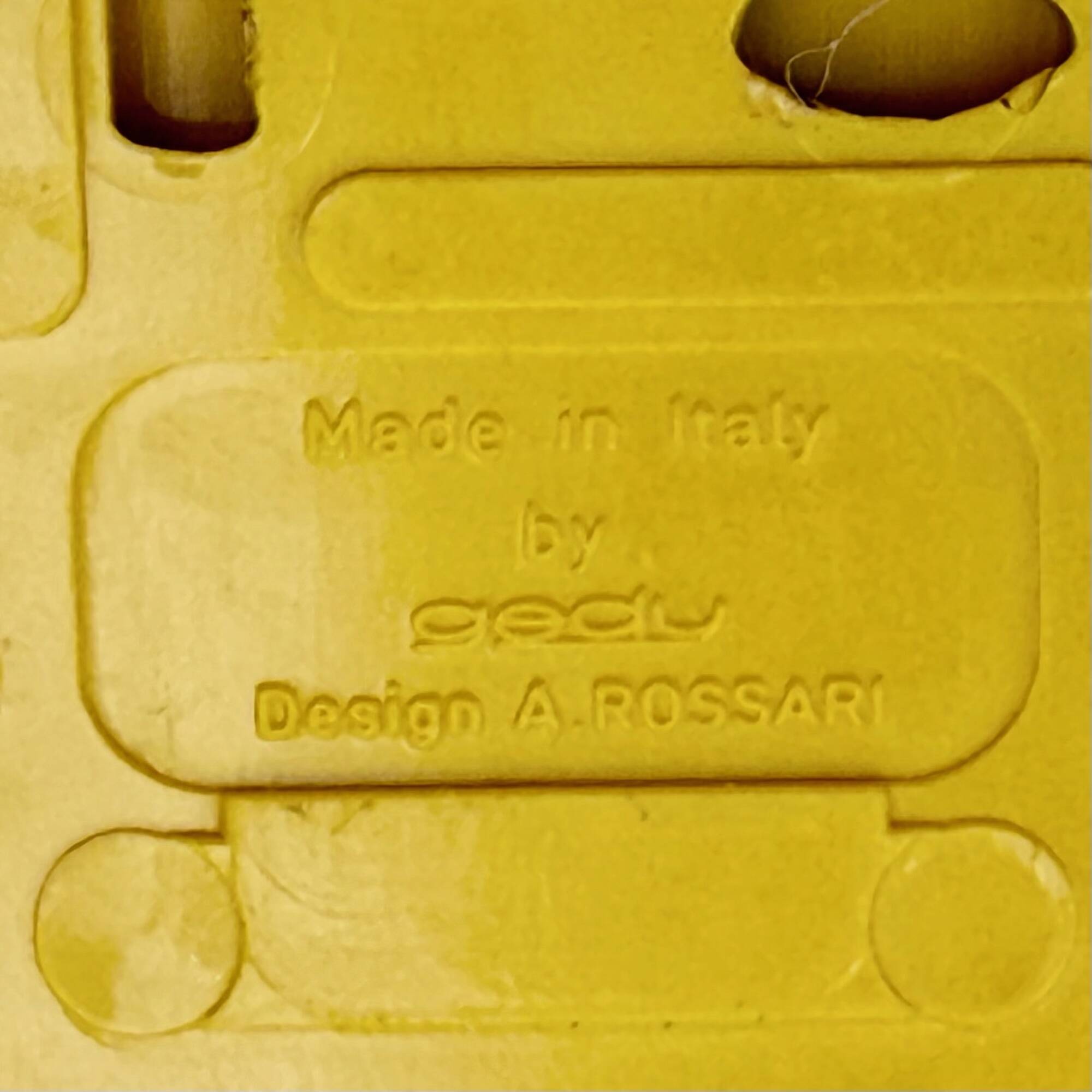 Vintage 1970s Gedy Coat Hooks in Yellow Plastic by Ambrogio Rossari