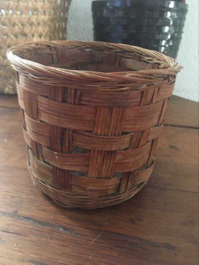 Matching wicker jars