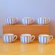 Service of 6 80s coffee cups