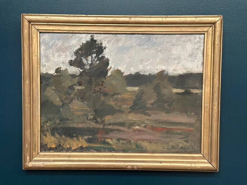 Original Swedish Oil on Canvas – "Landscape" by Tornqvist – Signed – Dated 1932 – Framed