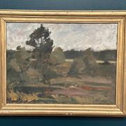 Huile sur toile originale suédoise – "Paysage" par Tornqvist – Signée – Datée 1932 – Encadrée