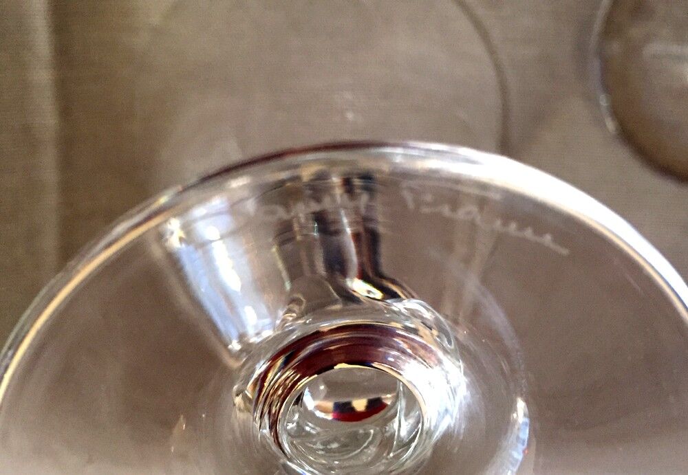 Suite of 11 glasses of white wine in crystal daum model orval
