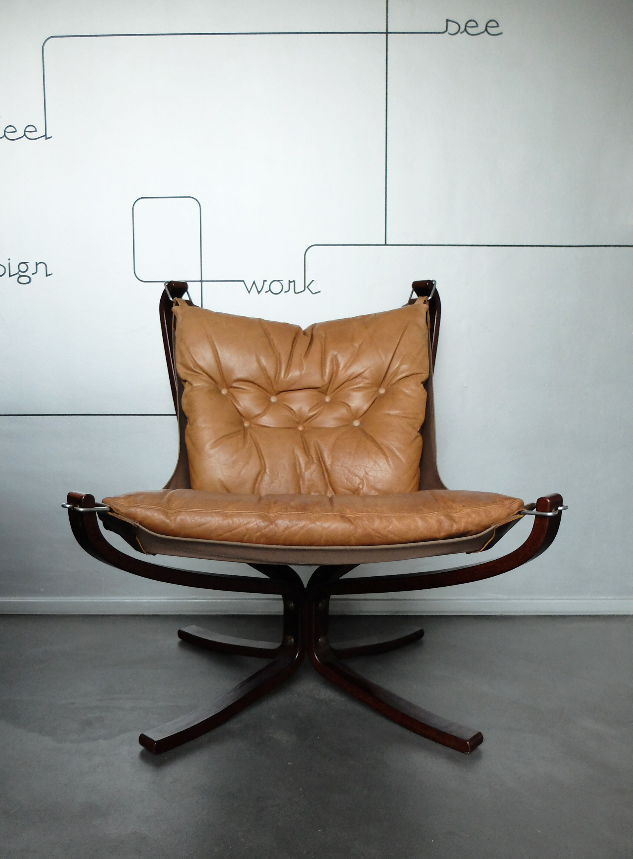 Scandinavian armchair Falcon Chair, Sigurd Resell for Vatne Møbler, Norway 1970