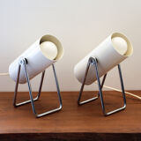 Pair of adjustable spotlights 70s