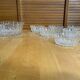 Salad bowl + 6 glass fruit cups for ice cream, mousse, chocolate, vintage moulded glass