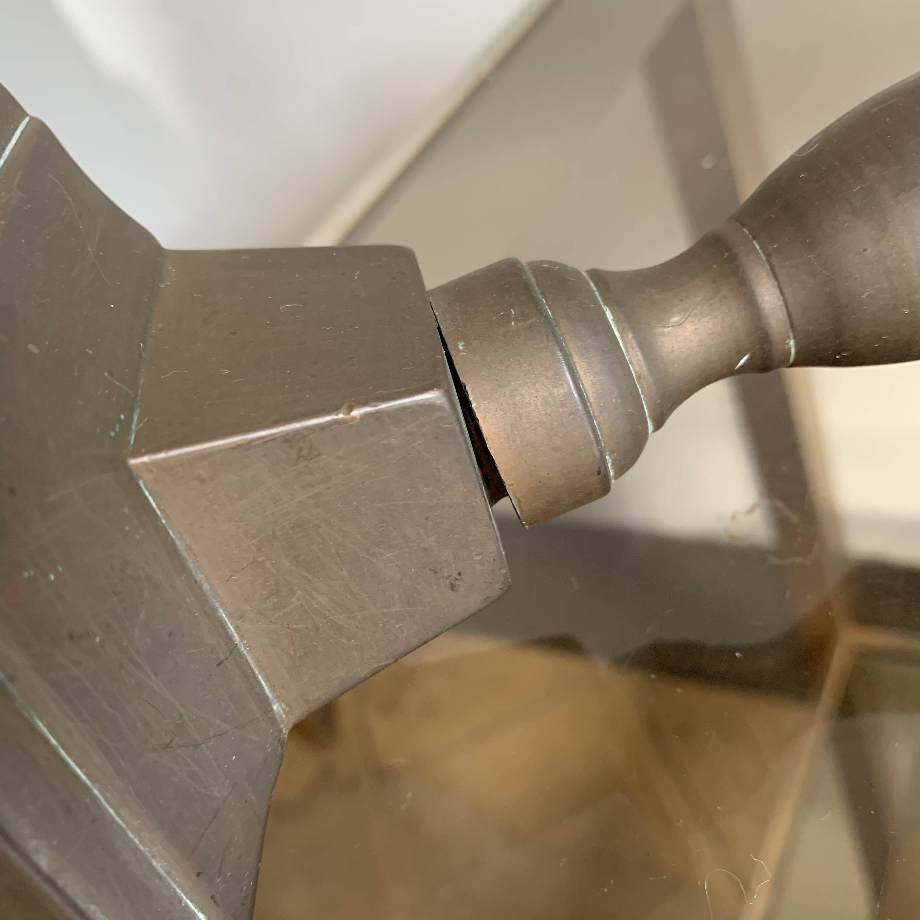 Pair of brass candlesticks