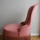 Fauteuil crapaud velours rose