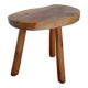 tabouret tripode brutaliste bois massif brutalisme