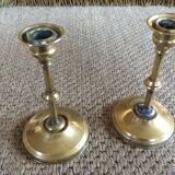 Pair of copper candle holders