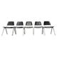 Set of Five Midcentury Knoll Stackable Chairs by Don Albinson, 1970s