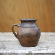 vintage handle pot, spoon pot, vintage pottery, kitchen, flower pot, interior decor