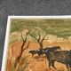 Large old painting signed K. Chamby - Scene of bulls / manade in Camargue
