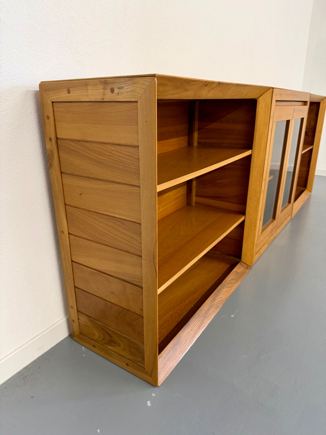 Ensemble modulable enfilade Ateliers Chauvin bois massif  design 70