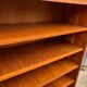 Vintage oak bookcase with compass base