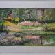 Yvonne Cheffer Delouis: Pink irises by the lake, original signed lithograph.