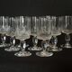 9 old crystal glasses cut Baccarat / Val St Lambert model Jeux d'Orgues
