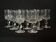 9 old crystal glasses cut Baccarat / Val St Lambert model Jeux d'Orgues