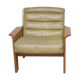 Paire de fauteuils cuir vert 1960