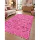 Handknotted Moroccan Design Pink Tulu Rug. 100% Wool. Modern Turkish Carpet