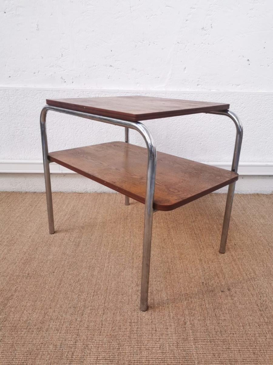 Metal and wood console