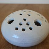 Centrepiece, white ceramic flower holder signed.