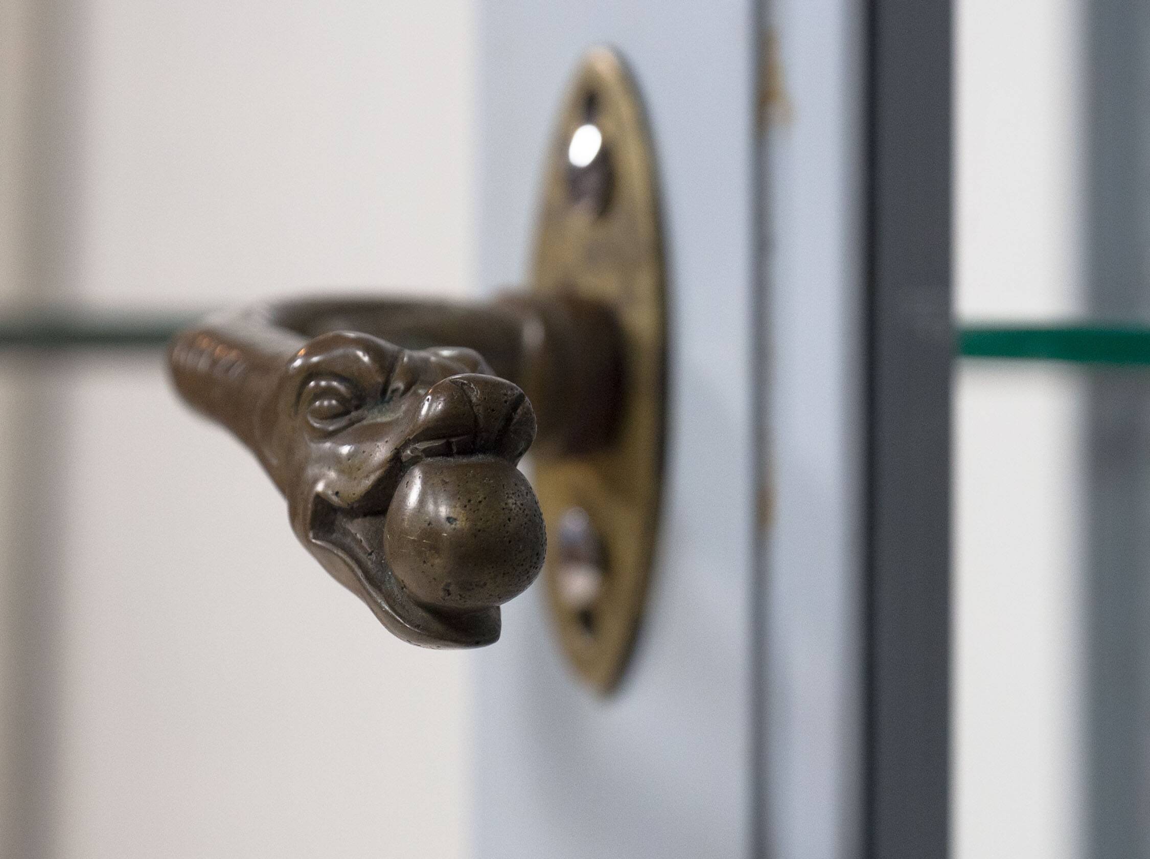 Vintage industrial display cabinet