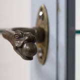 Vintage industrial display cabinet