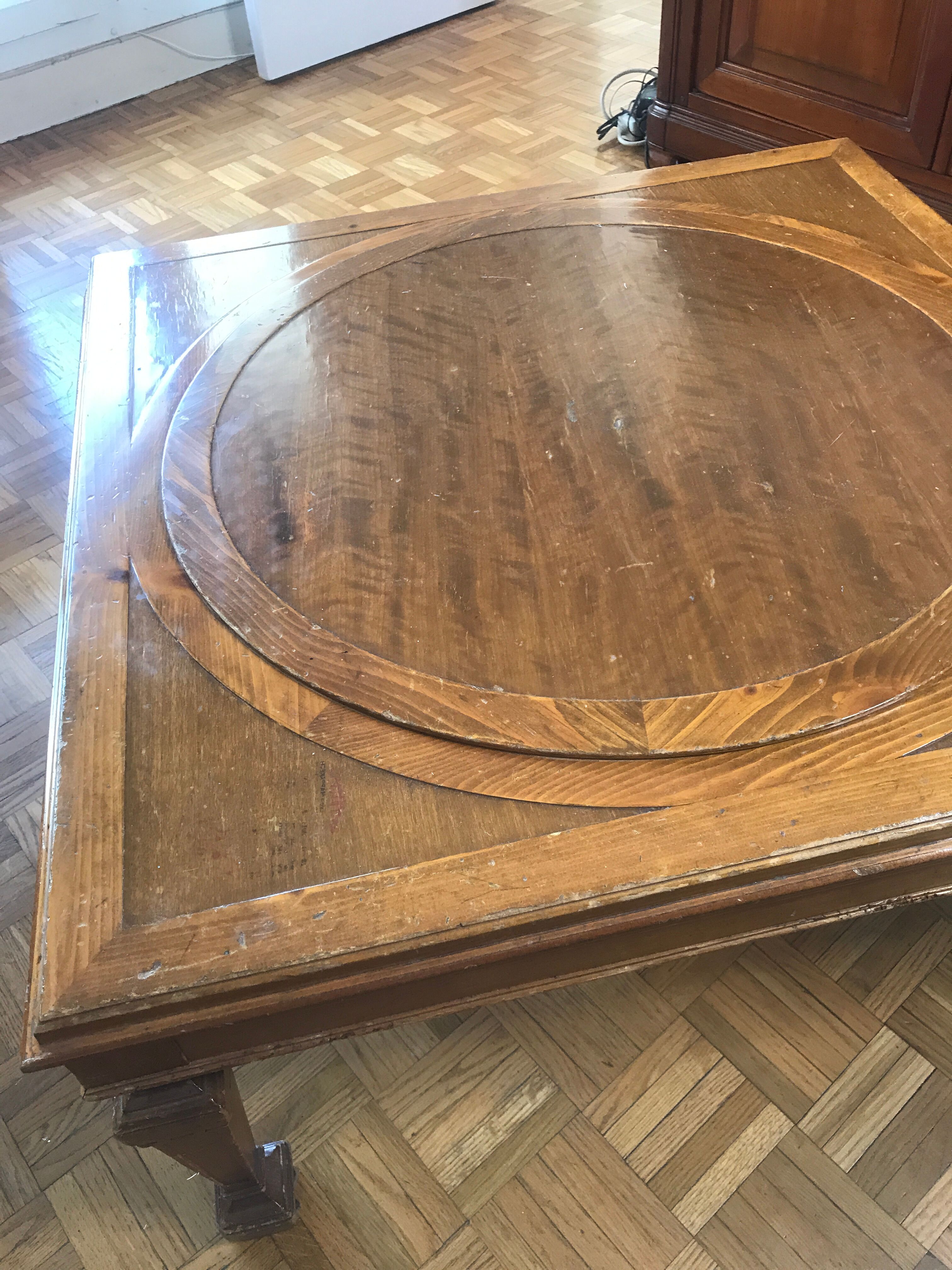 Table basse en bois d'époque Weiman