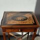 ELEGANCE - Side table in marquetry and brass