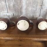Set of 3 old revol b63 flamed ceramic pitchers 0.25l & 0.5l