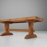 French Rustic Wooden Dining Table, 1950s
