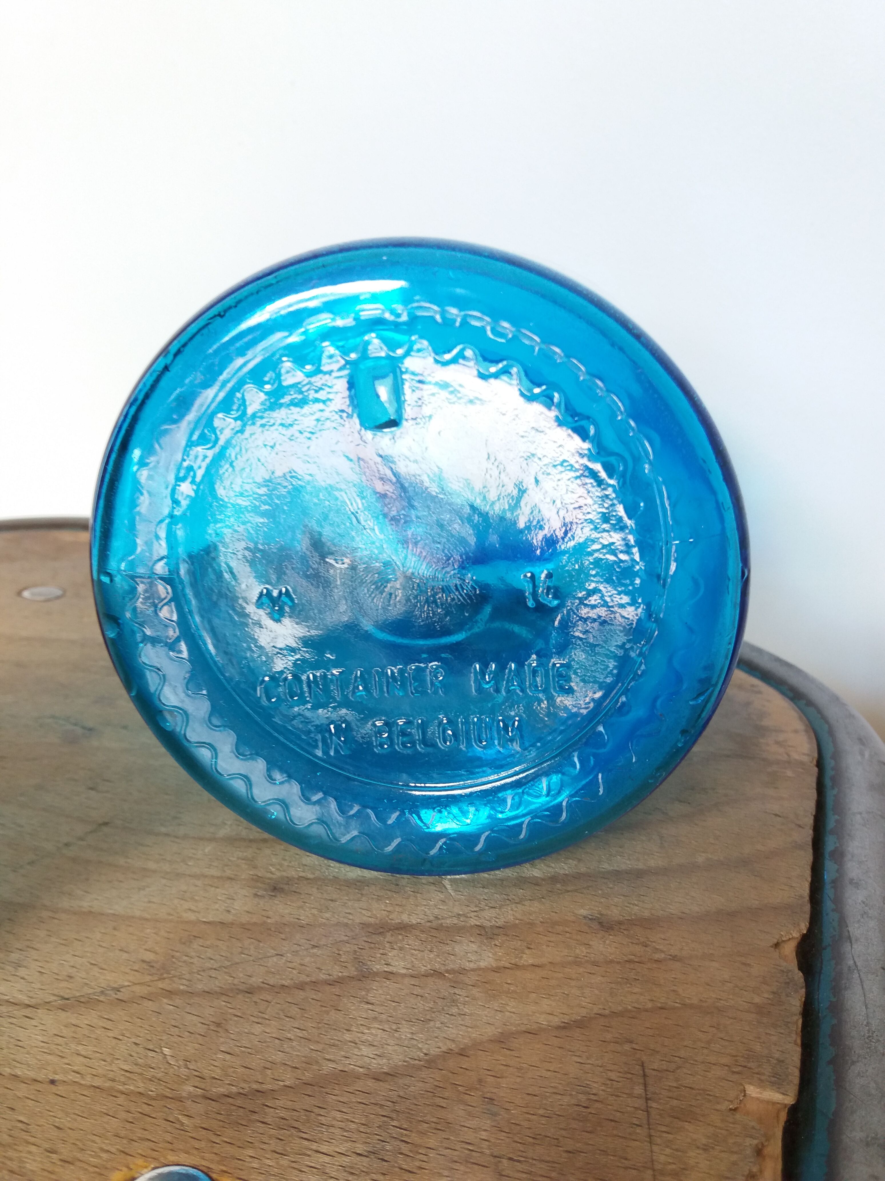 apothecary bottle blue glass jar