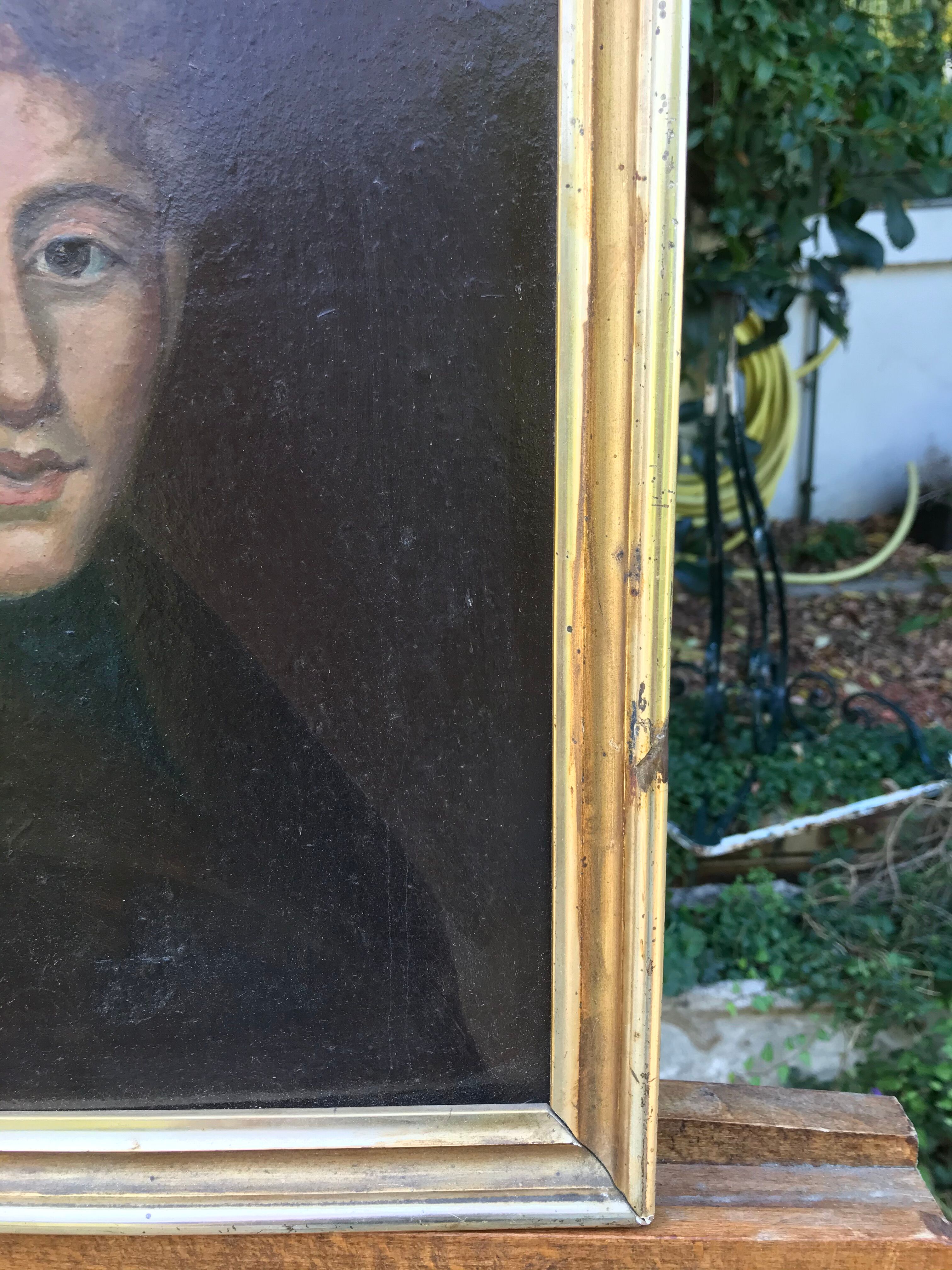 Portrait of young man, oil on canvas