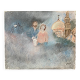 Vintage dreamlike painting from the 70s