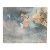 Tableau onirique vintage années 70