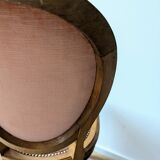 Louis XVI armchair with patina and antique velvet