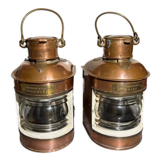 Pair of boat lanterns