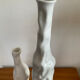 Duo de vases, soliflores vintage en céramique émaillée