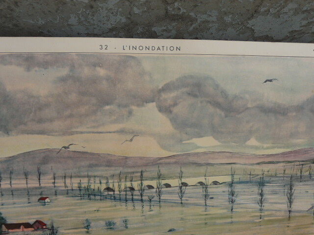 School poster Rossignol editions N° 31 and 32 The flood and the estuary