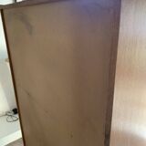 Vintage modernist oak display bookcase