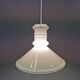 Royal Copenhan hanging lamp in double layer white opal glass. 1980s Denmark.