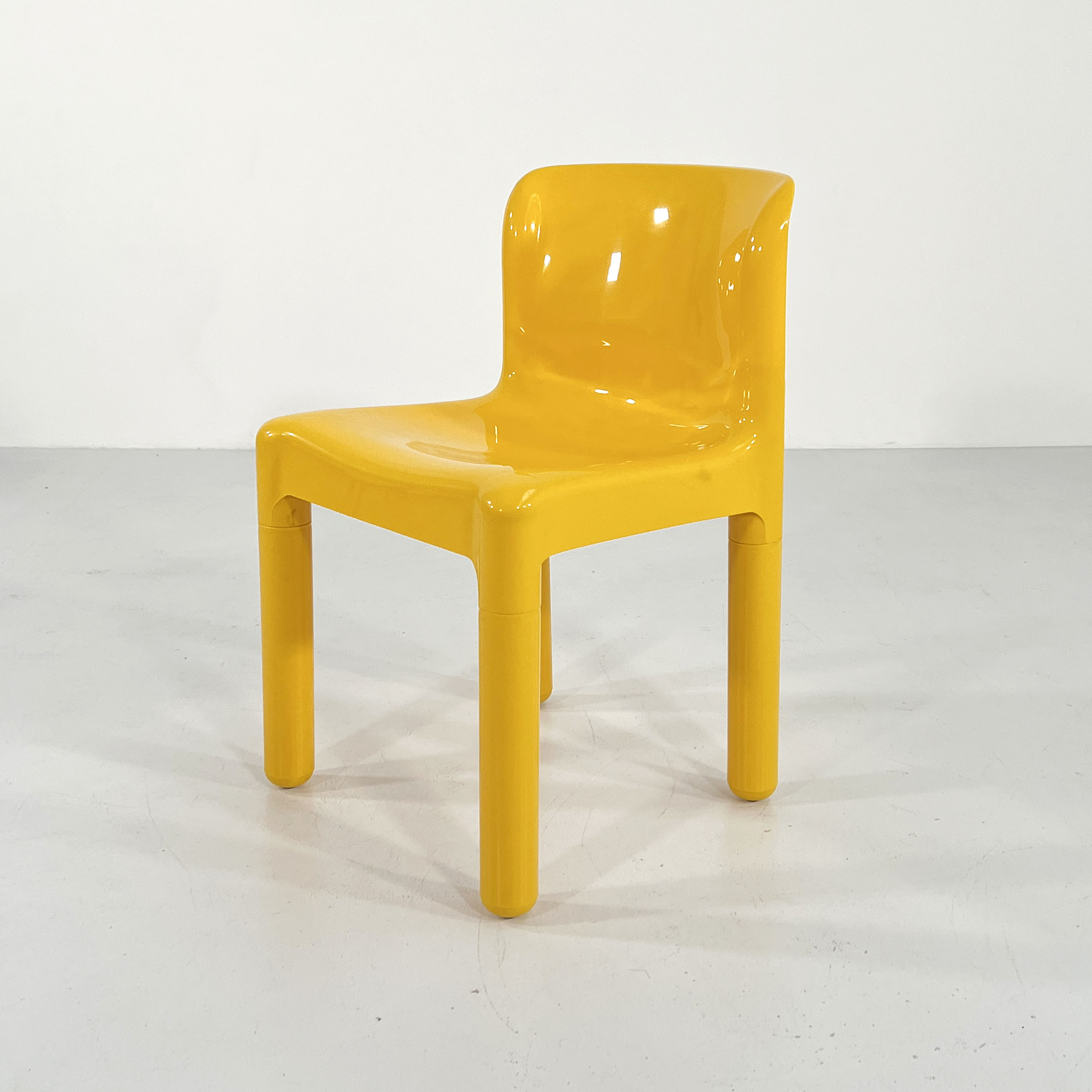 Yellow chair model 4875 by Carlo Bartoli for Kartell, 1970