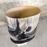 Vintage owl lamp made of natural stone