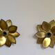 Paire appliques feuilles brutalistes