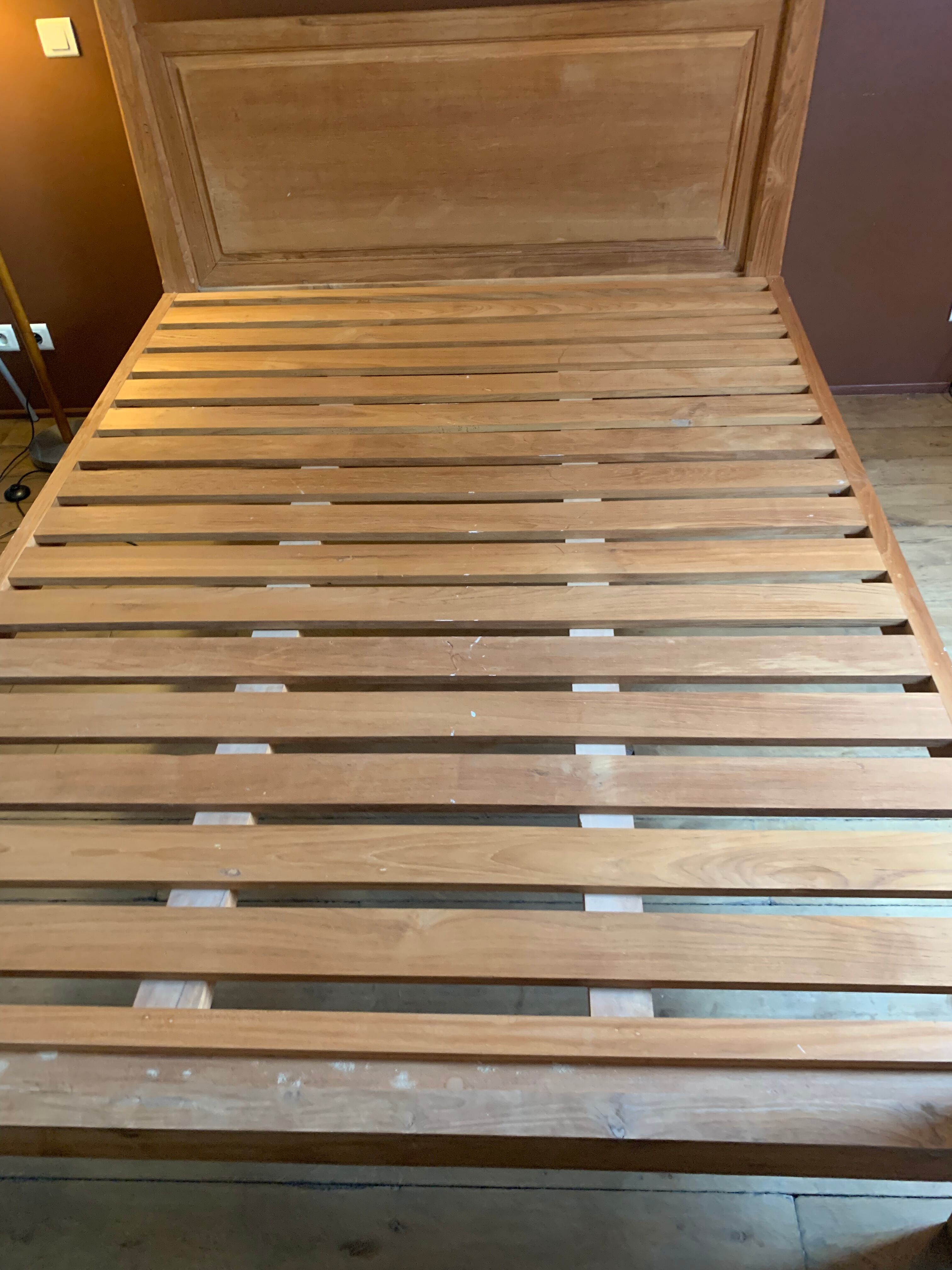 Solid teak canopy bed 160x200