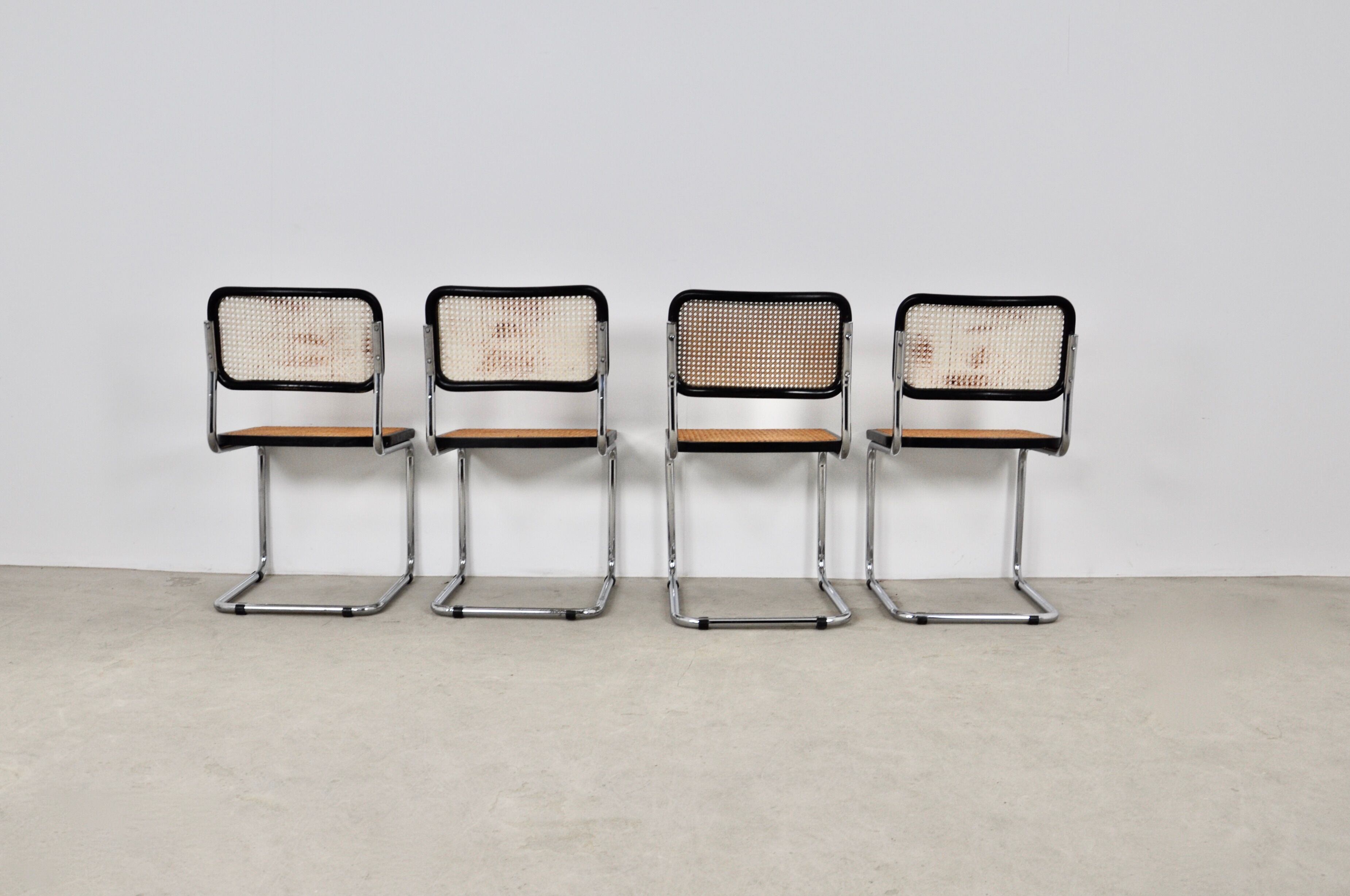 Series of 4 chairs B32 by Marcel Breuer