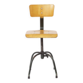 Industrial Swivel Chair by Heni Germany, 1950s Bauhaus Workshop Chair 1950